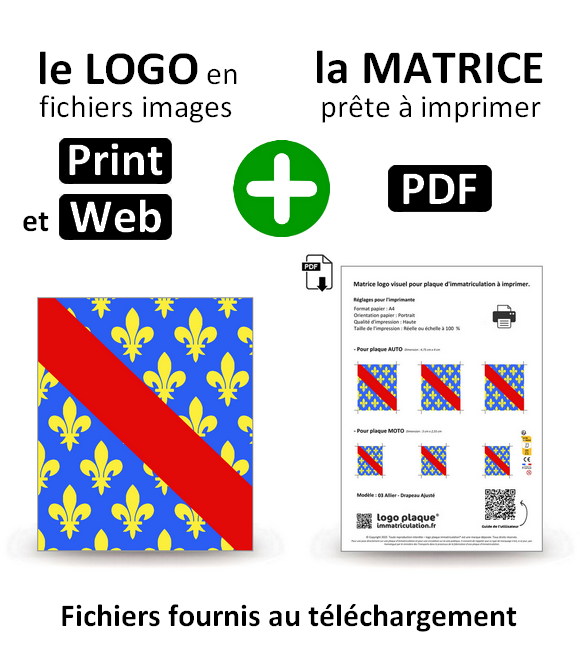 03 Allier - Drapeau Ajusté