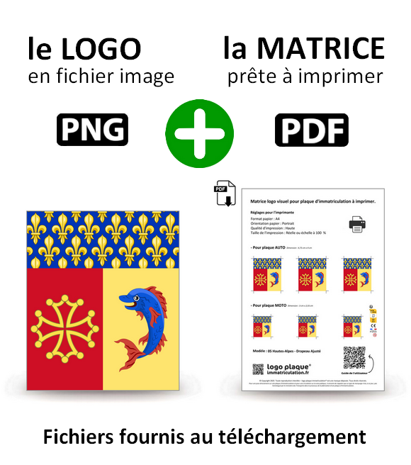 05 Hautes-Alpes - Drapeau Ajusté