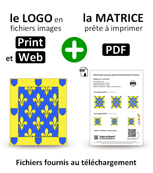 07 Ardèche - Drapeau Ajusté