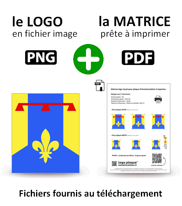 13 Bouches-du-Rhône - Drapeau Ajusté