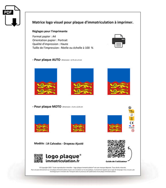 14 Calvados - Drapeau Ajusté
