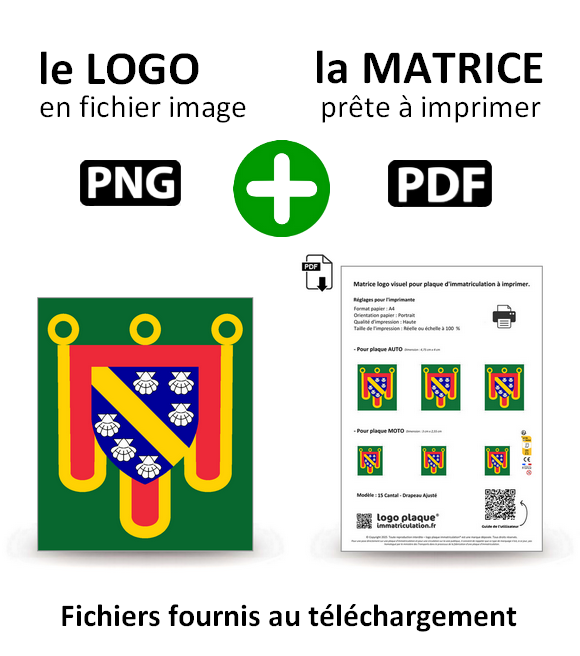 15 Cantal - Drapeau Ajusté