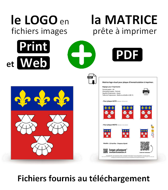 15 Aurillac - Drapeau Ajusté