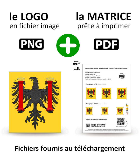 25 Besançon - Drapeau Ajusté