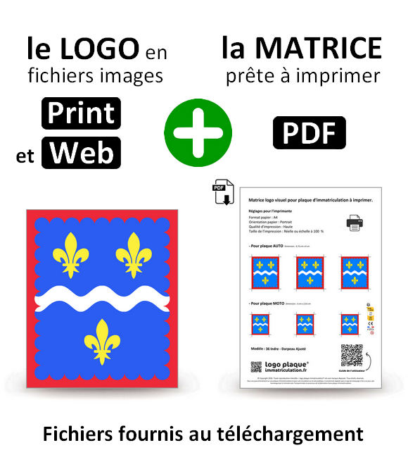36 Indre - Drapeau Ajusté