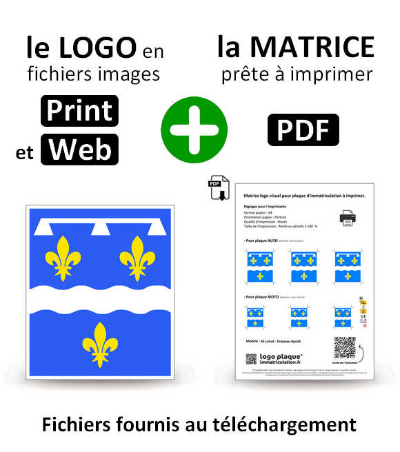45 Loiret - Drapeau Ajusté