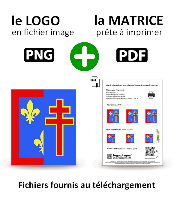 49 Maine-et-Loire - Drapeau Ajusté