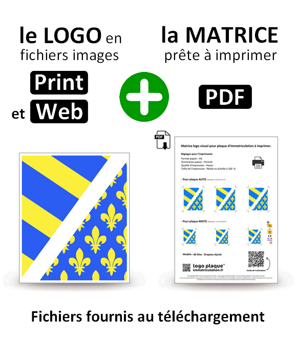 60 Oise - Drapeau Ajusté