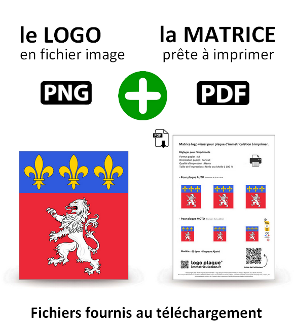 69 Lyon - Drapeau Ajusté