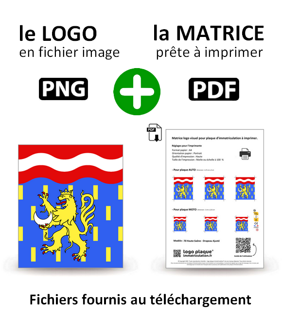 70 Haute-Saône - Drapeau Ajusté