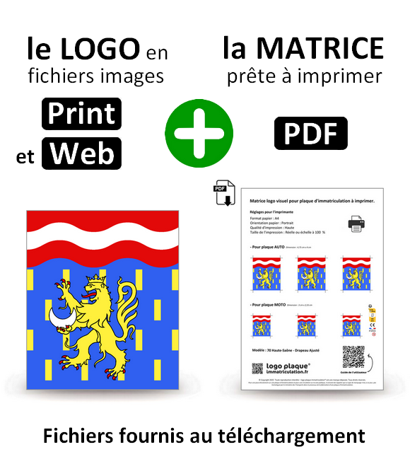 70 Haute-Saône - Adjusted Flag