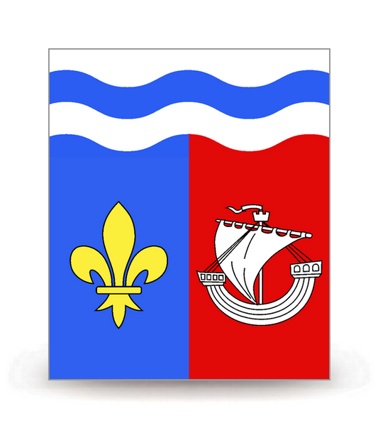 92 Hauts-de-Seine - Drapeau Ajusté