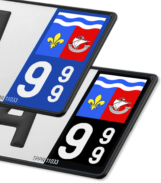 92 Hauts-de-Seine - Drapeau Ajusté