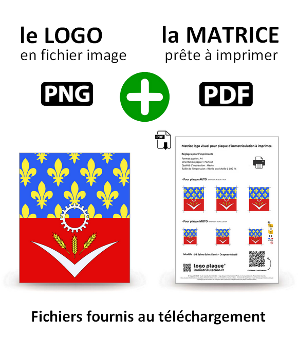 93 Seine-Saint-Denis - Drapeau Ajusté