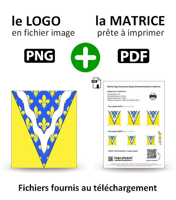 94 Val-de-Marne - Drapeau Ajusté