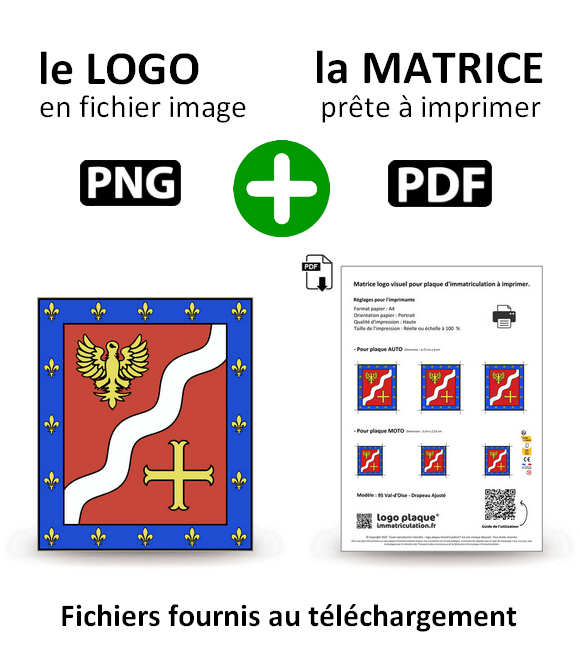 95 Val-d'Oise - Drapeau Ajusté