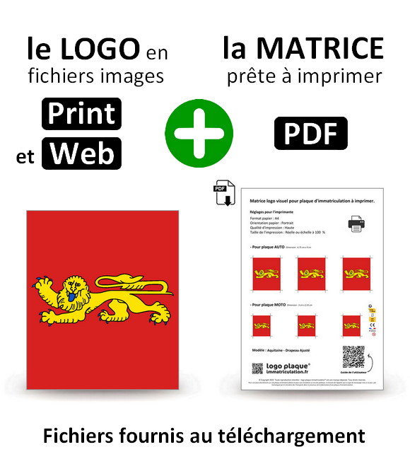 Aquitaine - Drapeau Ajusté