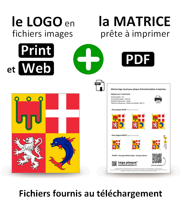 Auvergne-Rhône-Alpes - Drapeau Ajusté