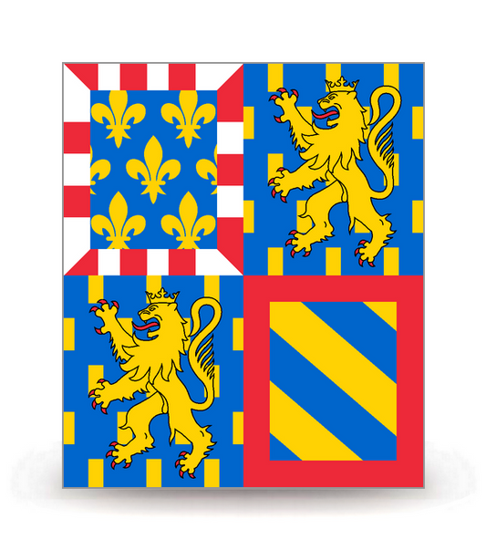 Bourgogne-Franche-Comté - Drapeau Ajusté