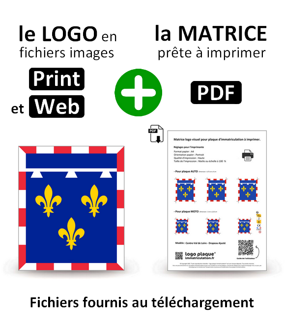 Centre-Val de Loire - Drapeau Ajusté