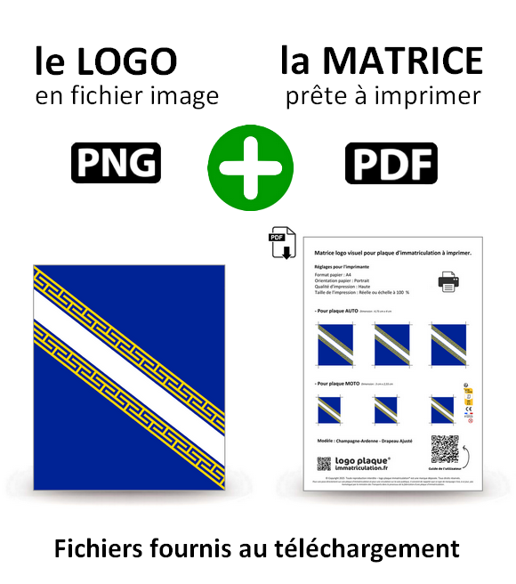 Champagne-Ardenne - Drapeau Ajusté