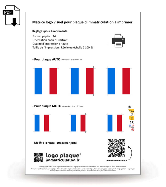 France - Drapeau Ajusté