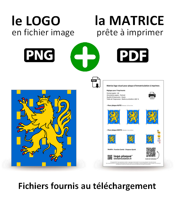 Franche-Comté - Drapeau Ajusté