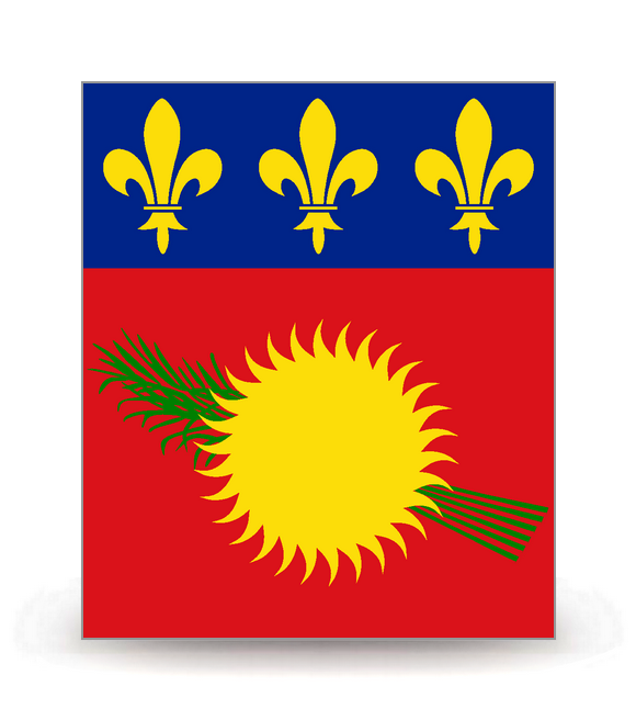 Guadeloupe - Drapeau Rouge Ajusté