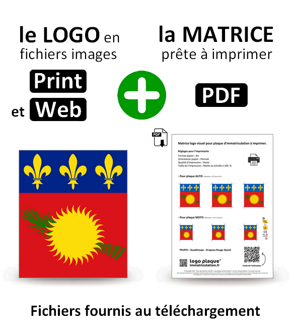 Guadeloupe - Drapeau Rouge Ajusté