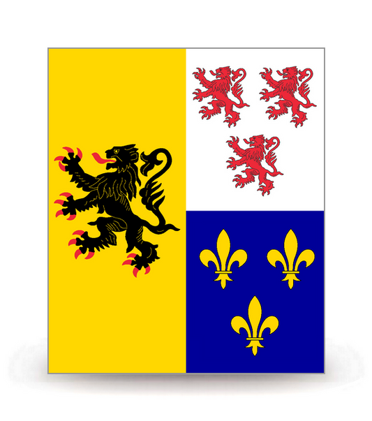 Hauts-de-France - Drapeau Ajusté