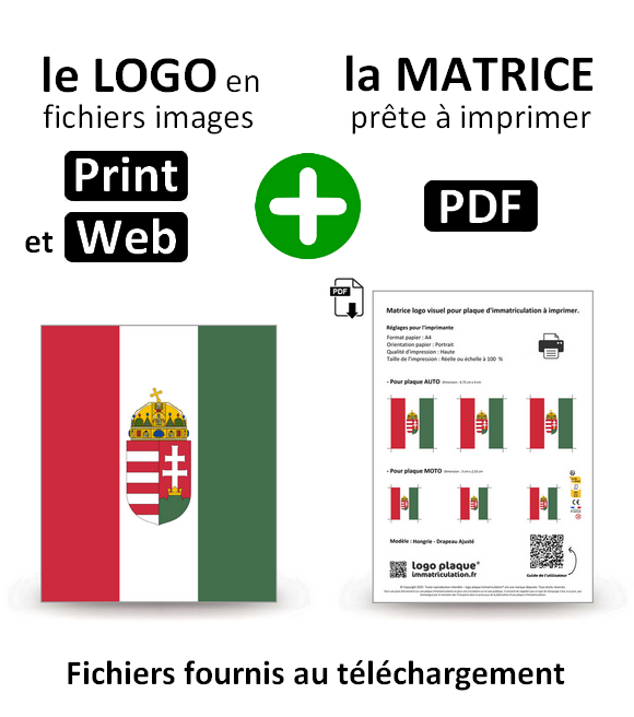Hongrie - Drapeau Ajusté