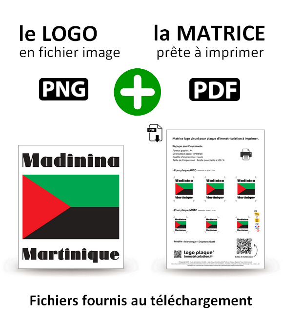 Martinique - Drapeau Ajusté