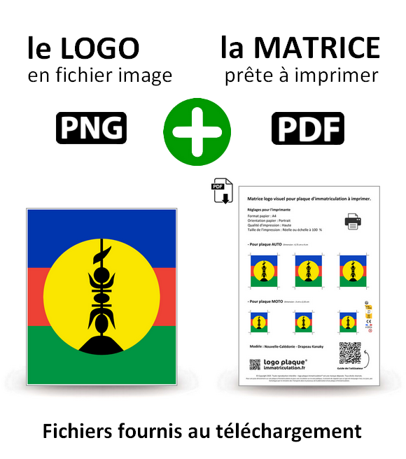 Nouvelle-Calédonie - Drapeau Kanaky
