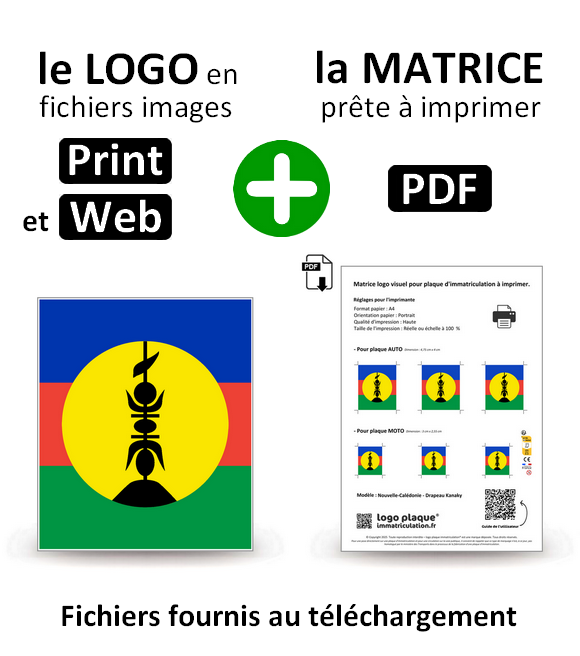 Nouvelle-Calédonie - Drapeau Kanaky