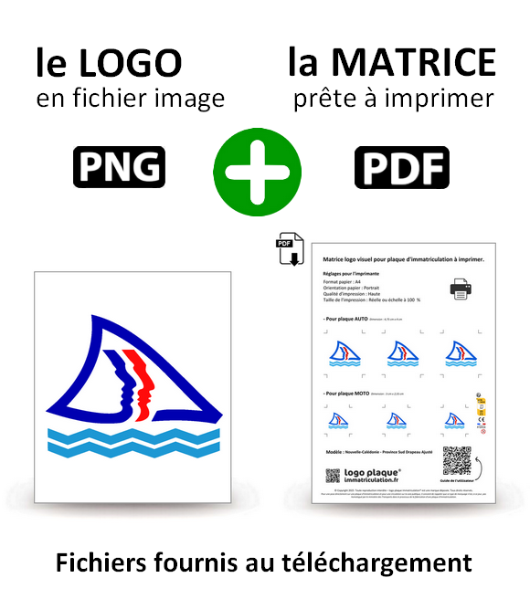 Nouvelle-Calédonie - Province Sud Drapeau Ajusté