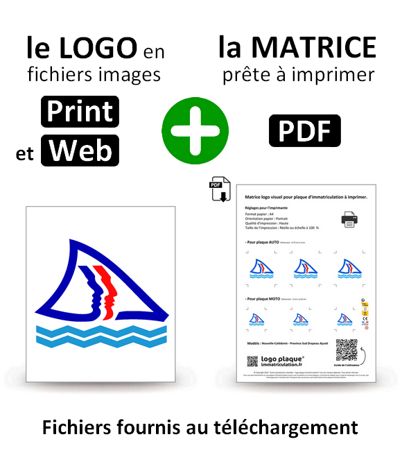 Nouvelle-Calédonie - Province Sud Drapeau Ajusté