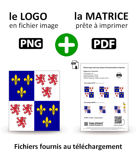 Picardie - Drapeau Ajusté