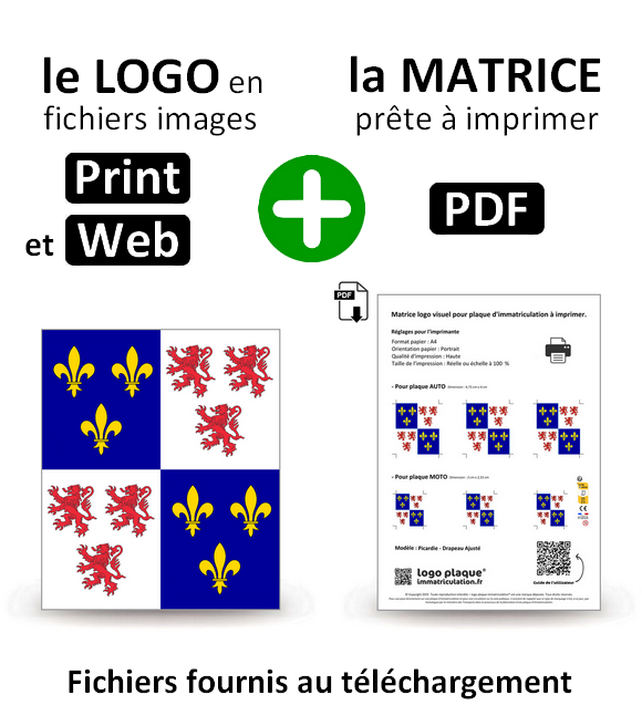 Picardie - Drapeau Ajusté