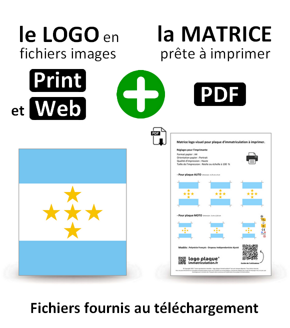Polynésie Français - Drapeau Indépendantiste Ajusté