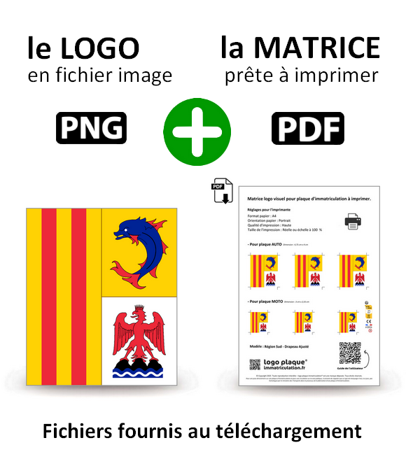 Région Sud - Drapeau Ajusté