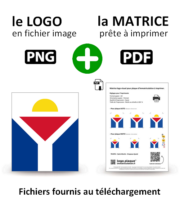 Saint-Martin - Drapeau Ajusté
