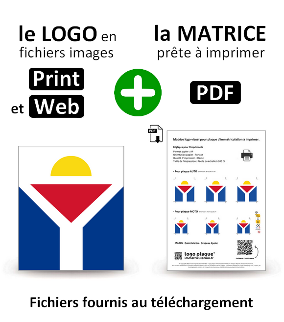 Saint-Martin - Drapeau Ajusté