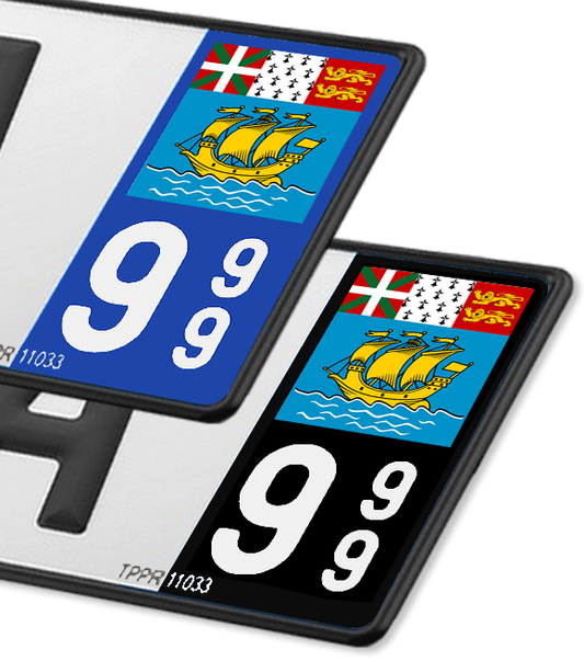 Saint-Pierre-et-Miquelon - Drapeau Ajusté