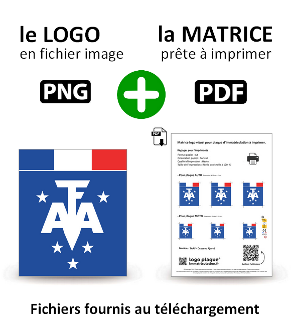 TAAF - Drapeau Ajusté