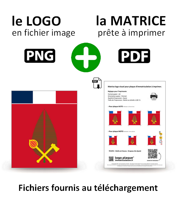 Wallis-et-Futuna - Drapeau Alo Ajusté