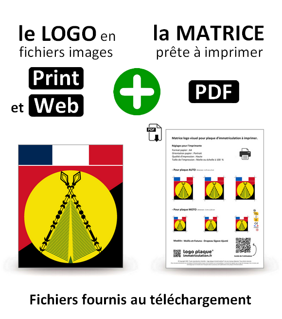 Wallis-et-Futuna - Drapeau Sigave Ajusté
