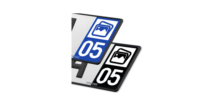 Collection 05 Hautes-Alpes - Autocollant plaque immatriculation®