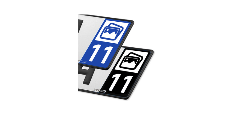 Collection 11 Aude - Autocollant plaque immatriculation®