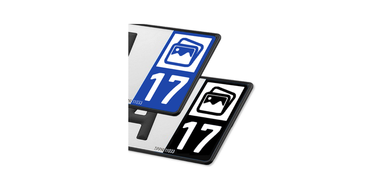 Collection 17 Charente-Maritime - Autocollant plaque immatriculation®