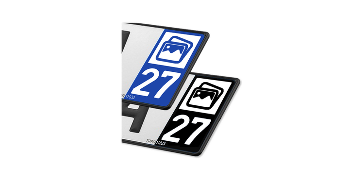 Collection 27 Eure - Autocollant plaque immatriculation®